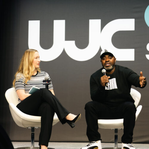 Jay Jordan sits next to Jessica Jackson at the Probation and Parole panel at UJC 2025