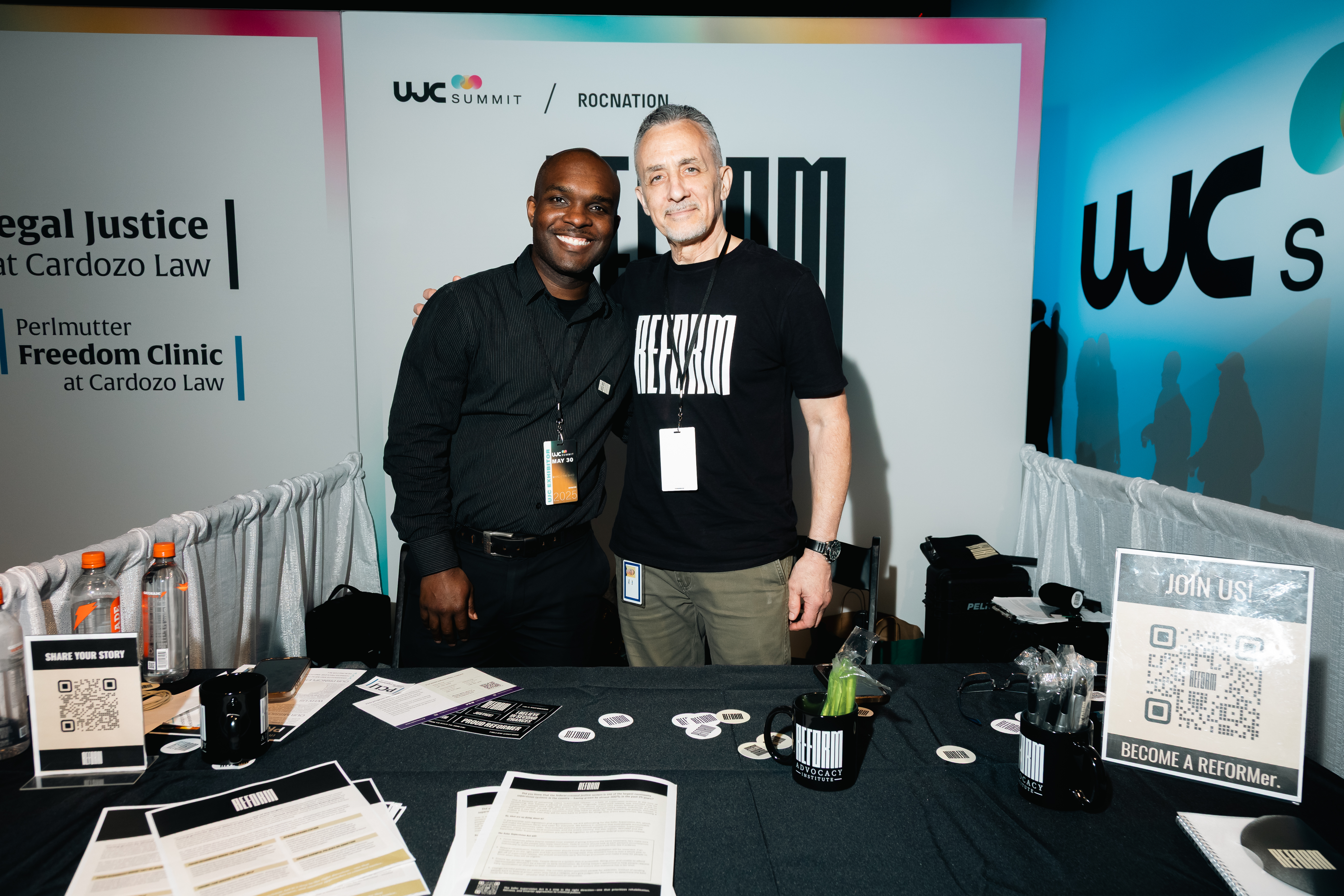 Mike Winans and Jerry Vega at the REFORM Alliance Booth at UJC 2025